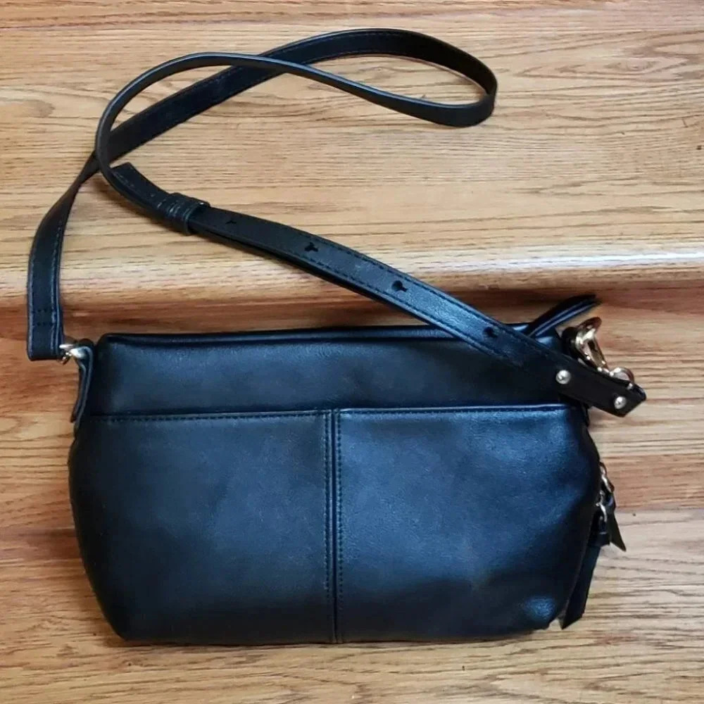 INC black adjustable crossbody & short‎ strap bag
